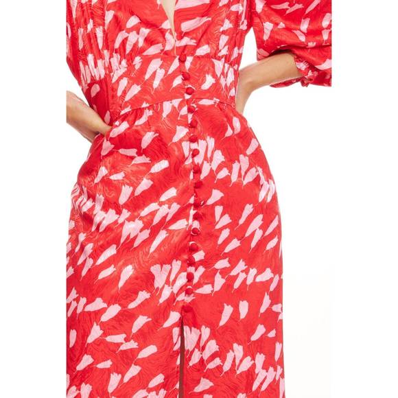 NEW EVA FRANCO everly dress in taffy bloom - Picture 2 of 3